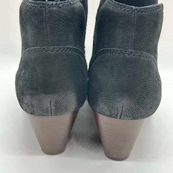 FRYE Reina Black Suede Cut Out Western Ankle Booties - Picture 9 of 10